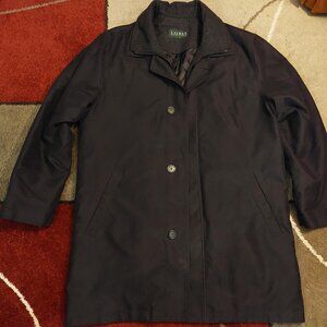 Men’s Overcoat with Removable Quilted Liner Wool Trim  Lauren Ralph Lauren 40R